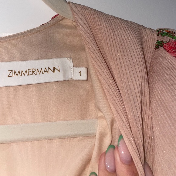 Zimmerman Pleated Mini Dress in Blush Floral - Picture 8 of 8